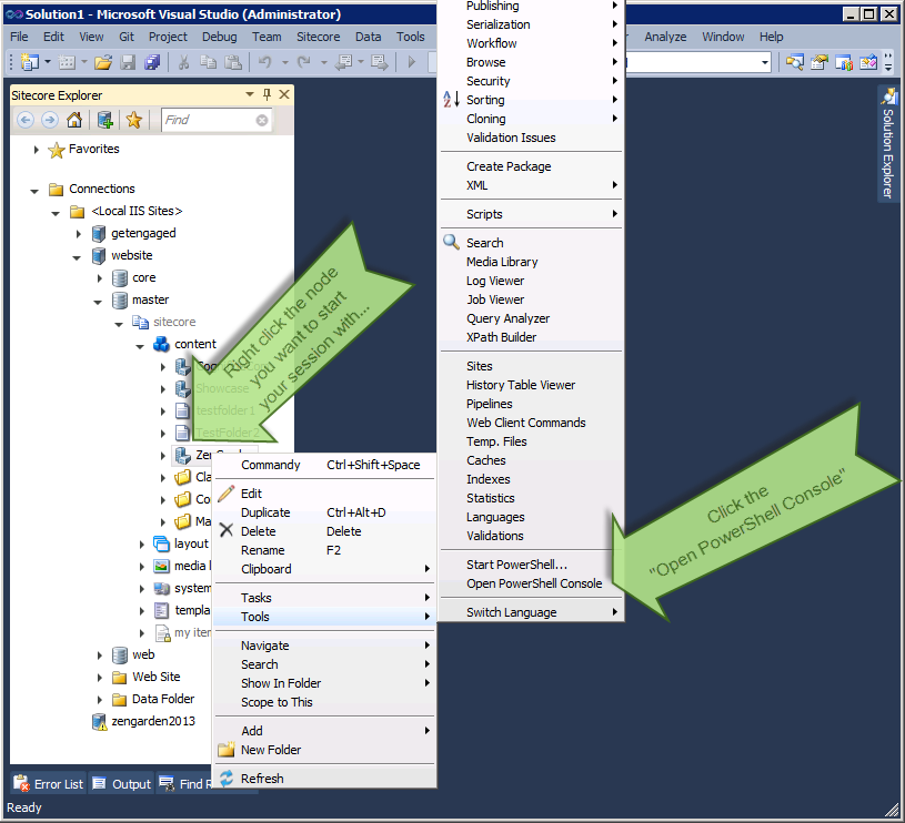 Sitecore PowerShell Console in Visual Studio | Codality